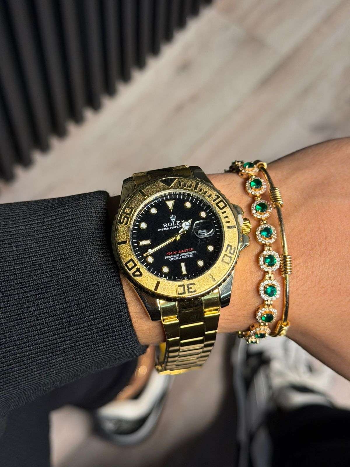 Rlx Yacth Dorado Tablero Negro