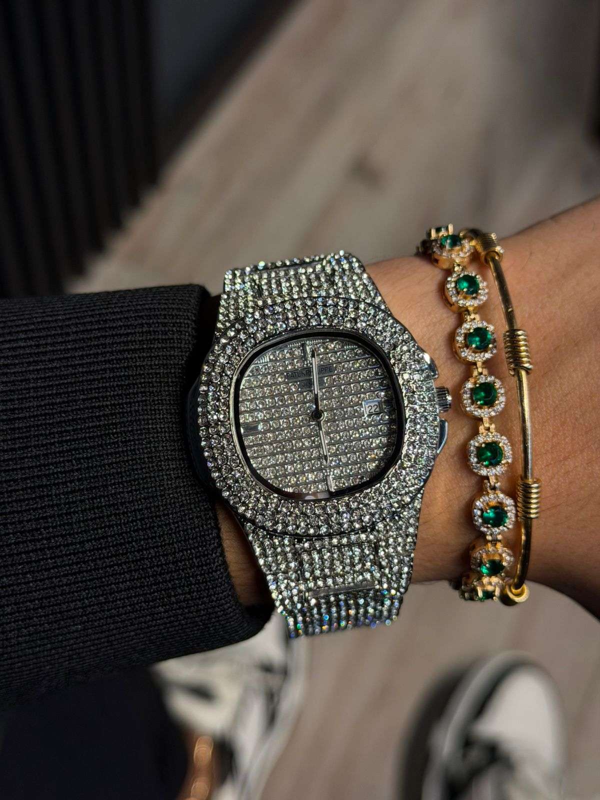 Patk Diamond Redondo Plateado Tablero Plateado