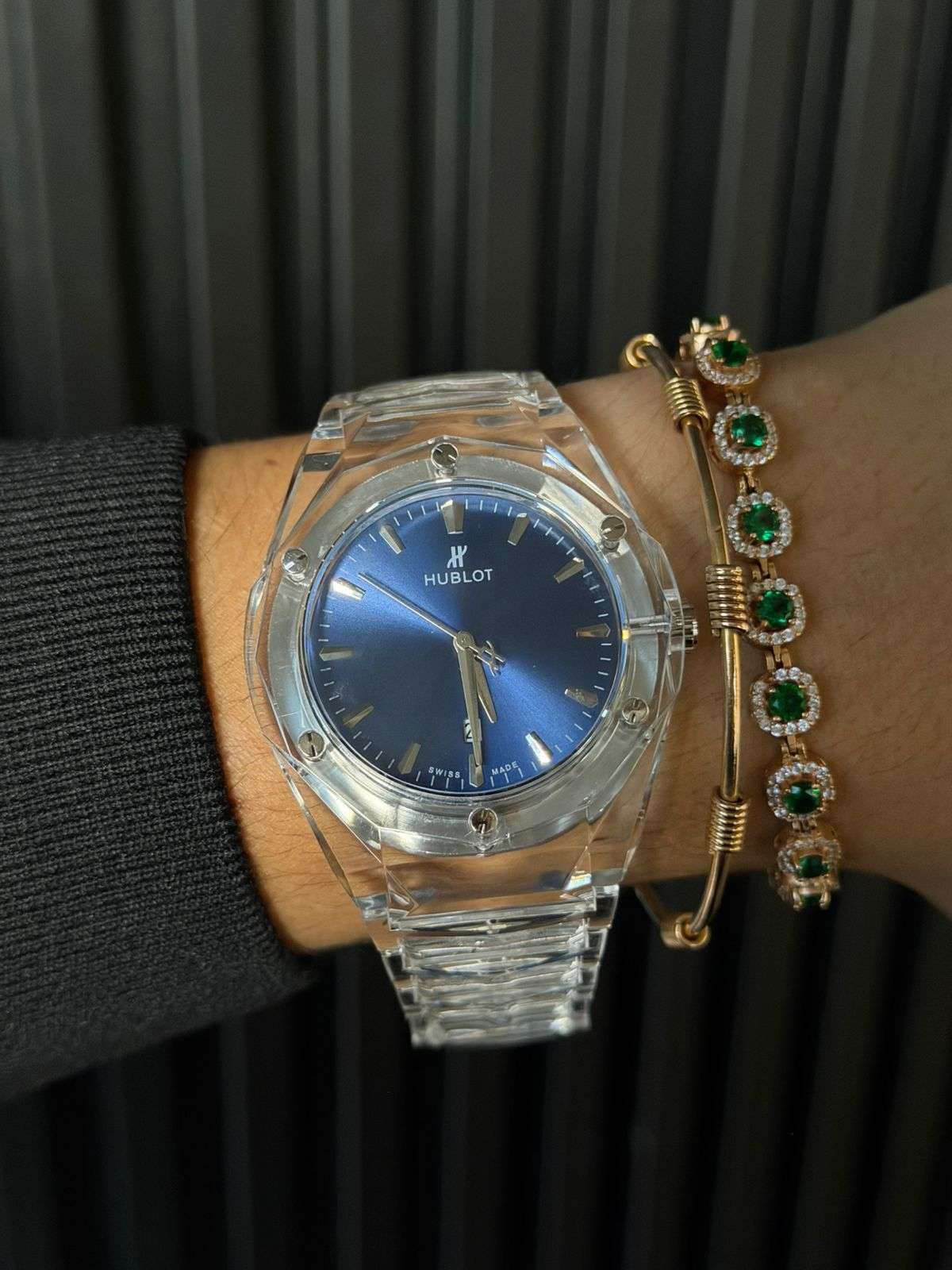 Hblt Resina Transparente Tablero Azul