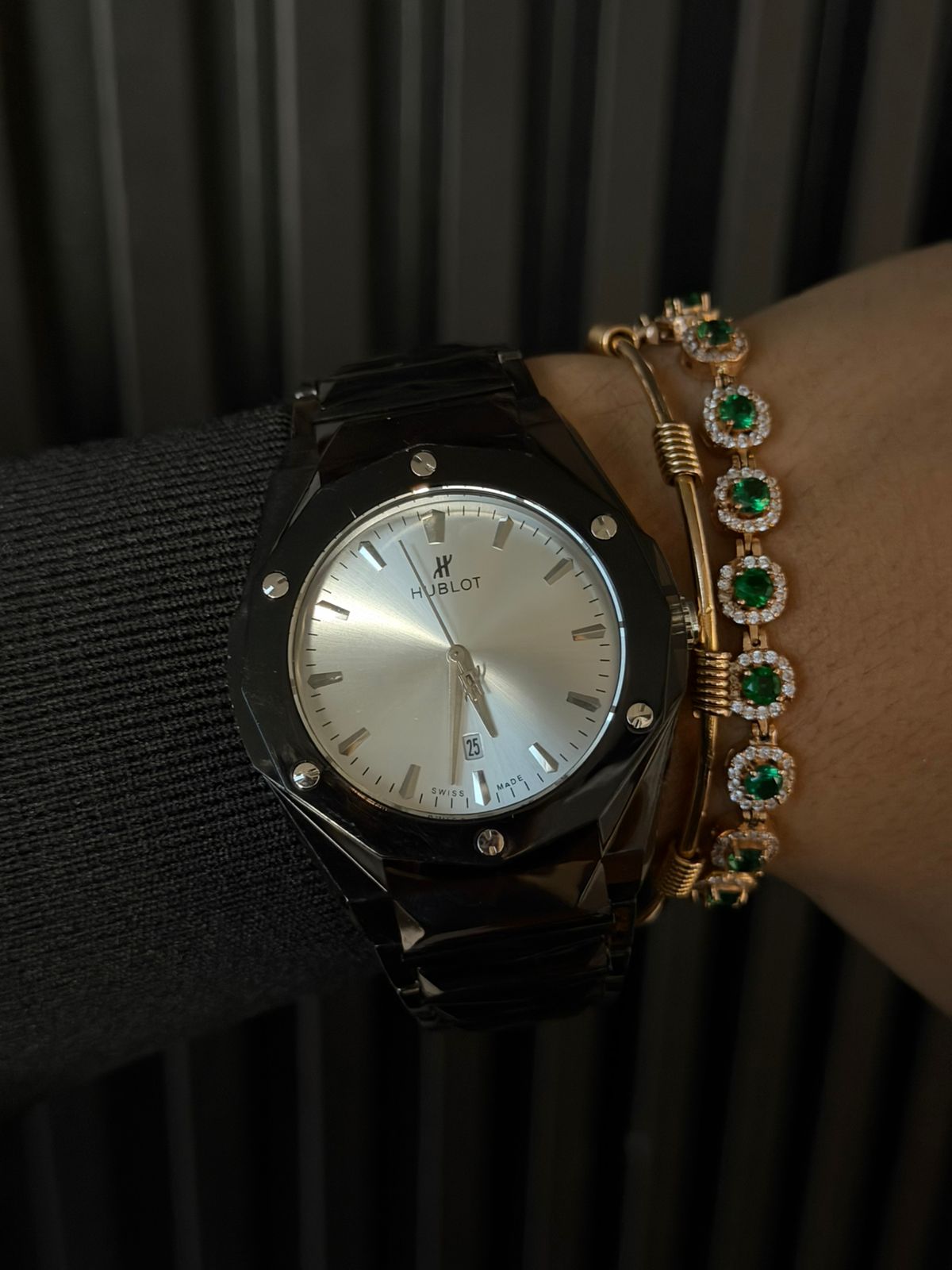 Hblt Resina Negra Tablero Plateado