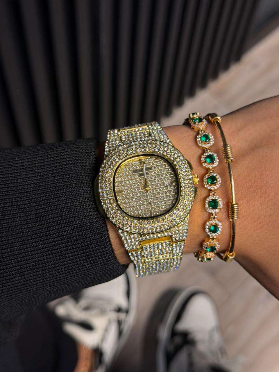 Patk Diamond Redondo Dorado Tablero Dorado