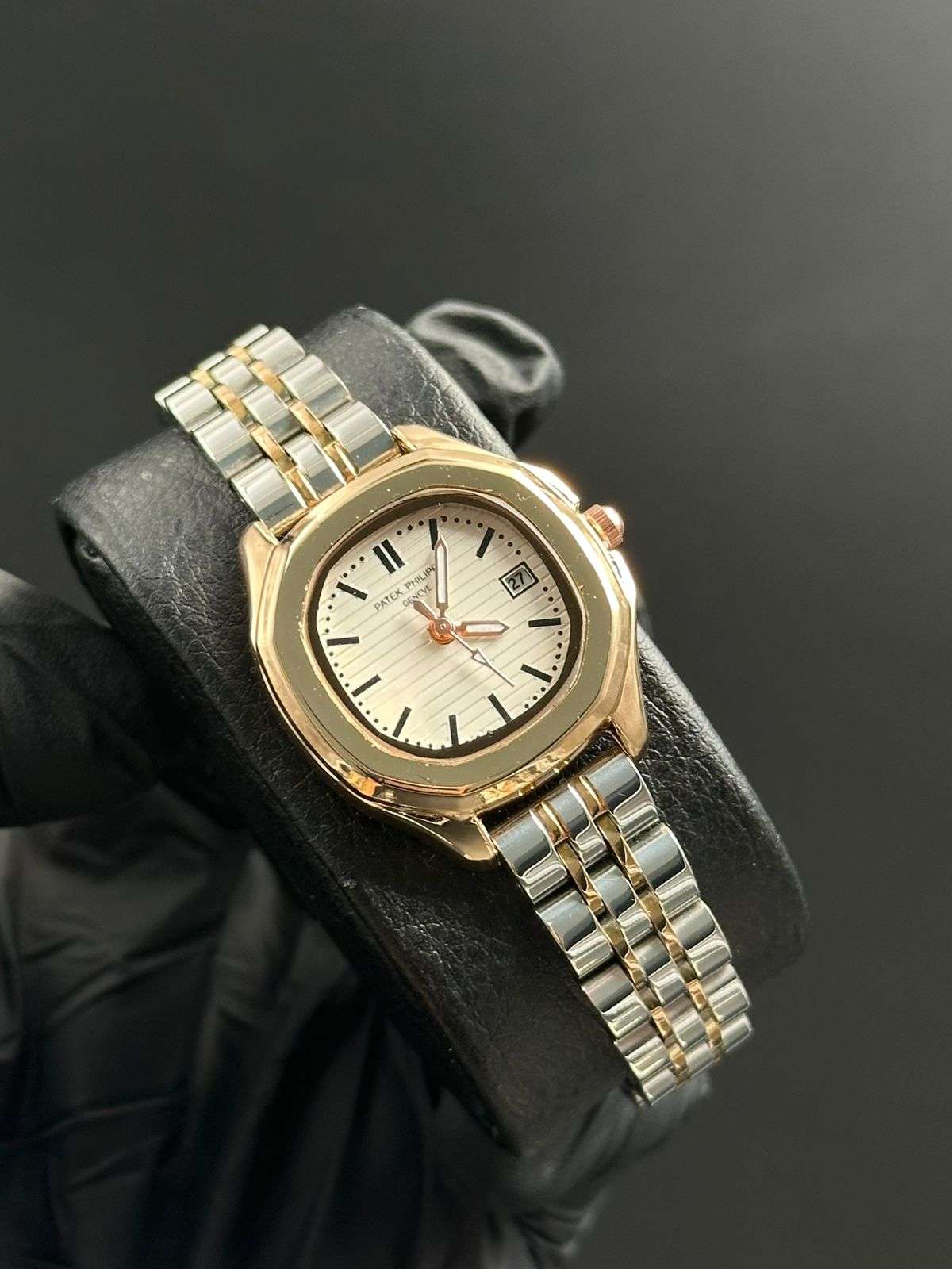 Patk Mujer Bicolor Oro Rosa Tablero Blanco