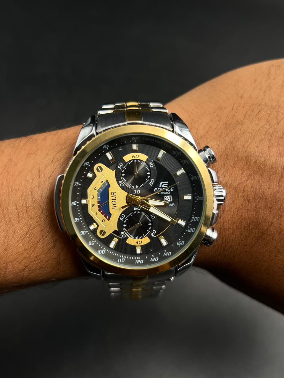 Cso Edfc Bicolor Dorado Tablero Negro Dorado Bisel Dorado