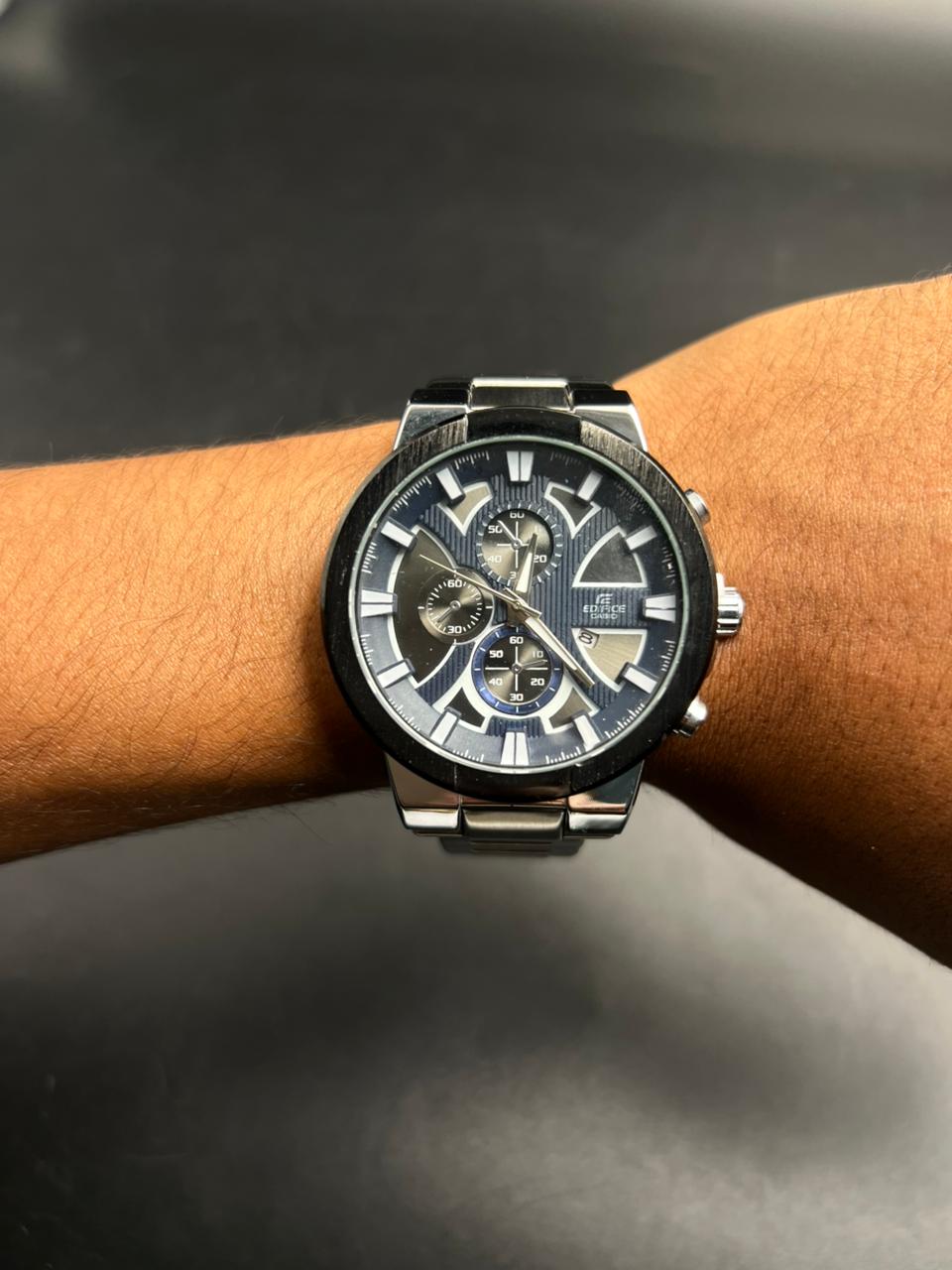 Cso Edfc Plateado Tablero Azul Negro