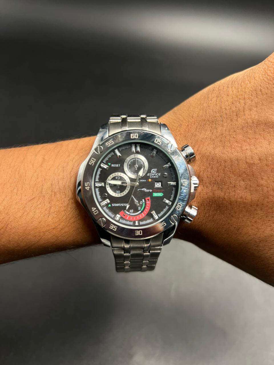 Cso Edfc Plateado Tablero Negro Plateado Rojo