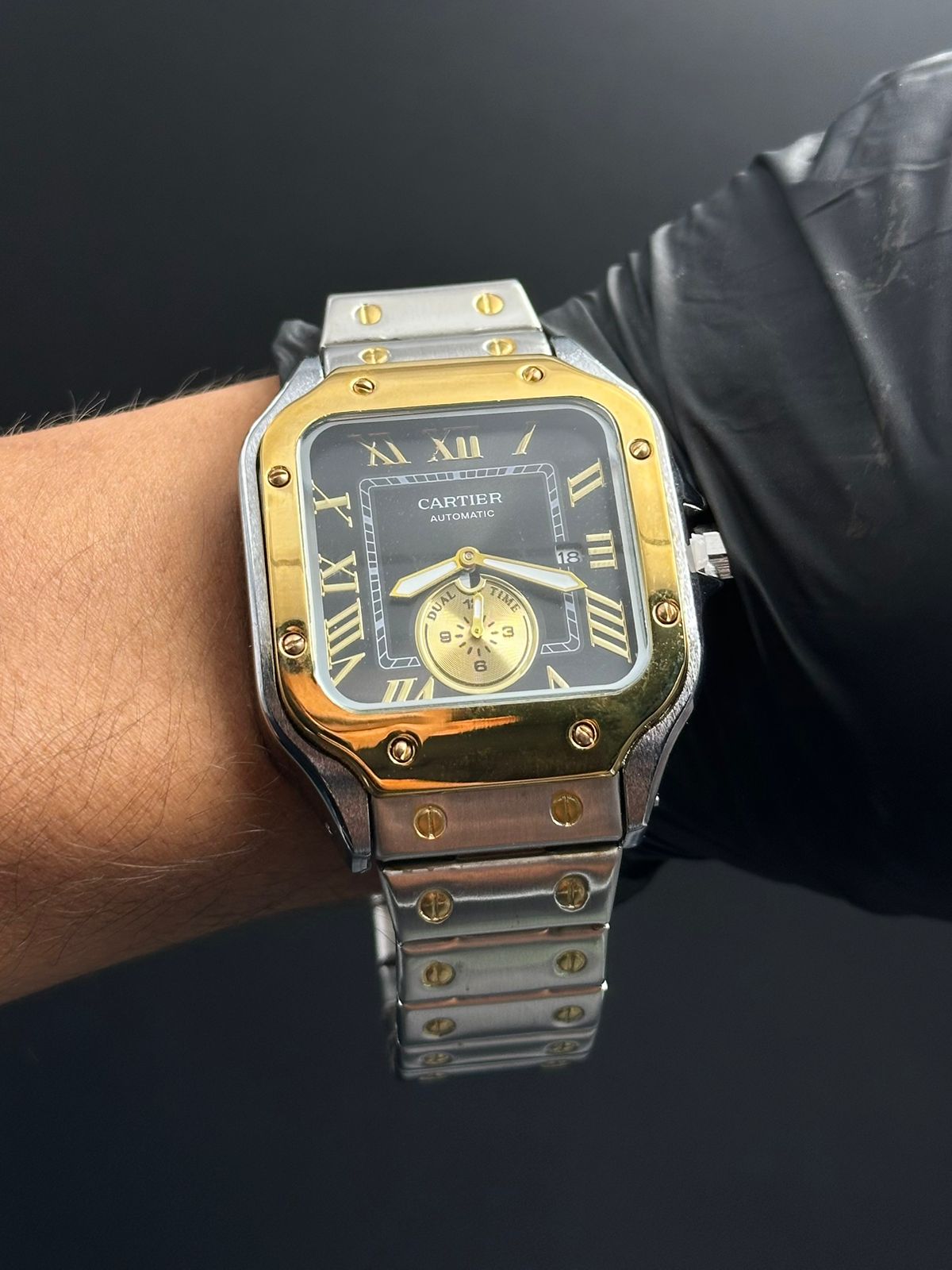 Crtr Metalico Bicolor Dorado Tablero Negro