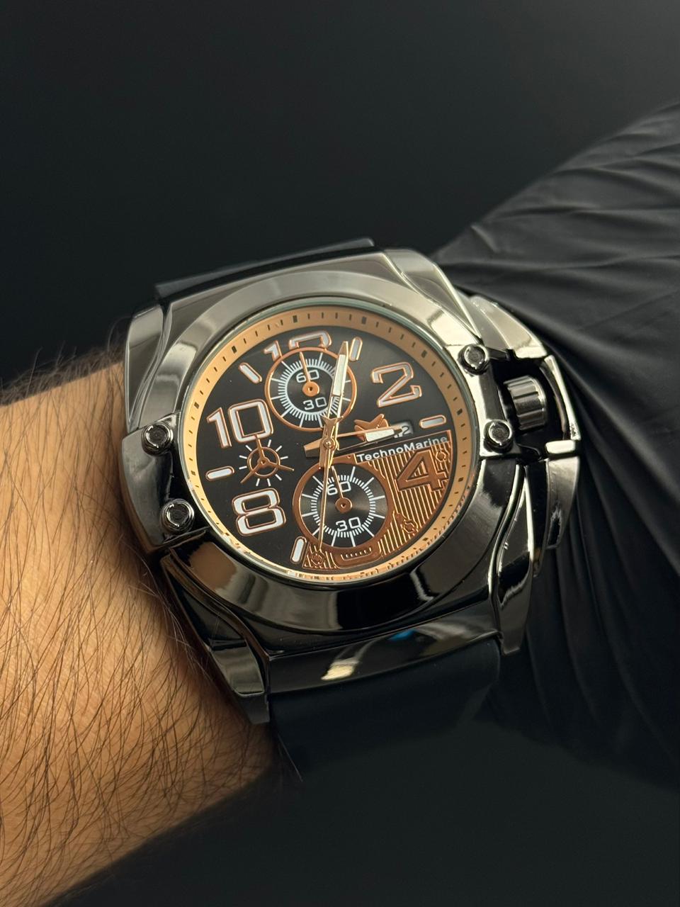 Tchmrn Goma Negra Tablero Negro Oro Rosa