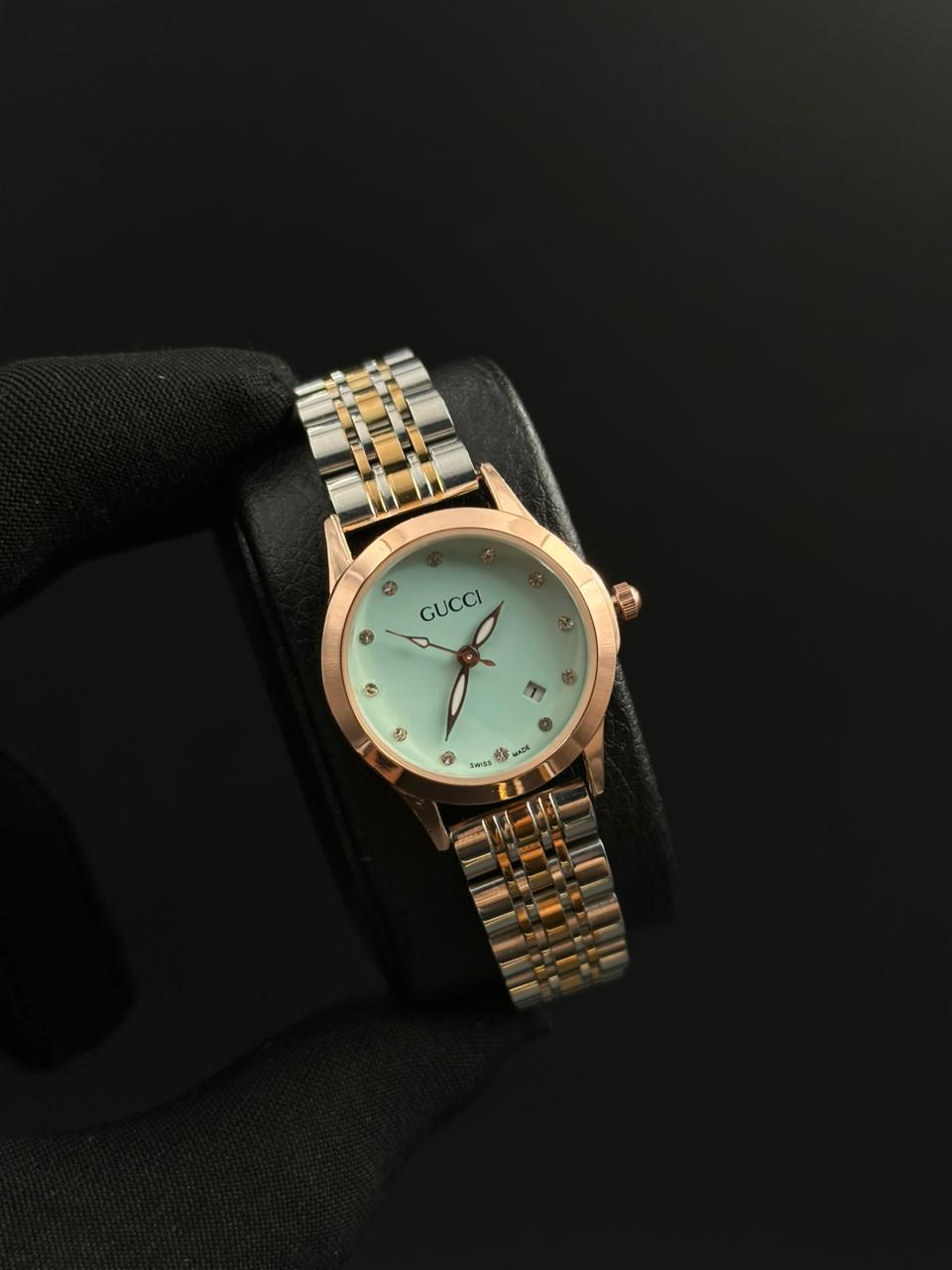 Gcc Mujer Bicolor Oro Rosa Tablero Blanco