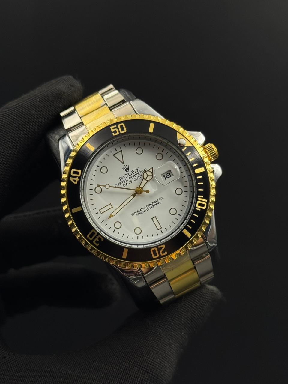 Rlx Plus New Bicolor Dorado Tablero Blanco Bisel Negro