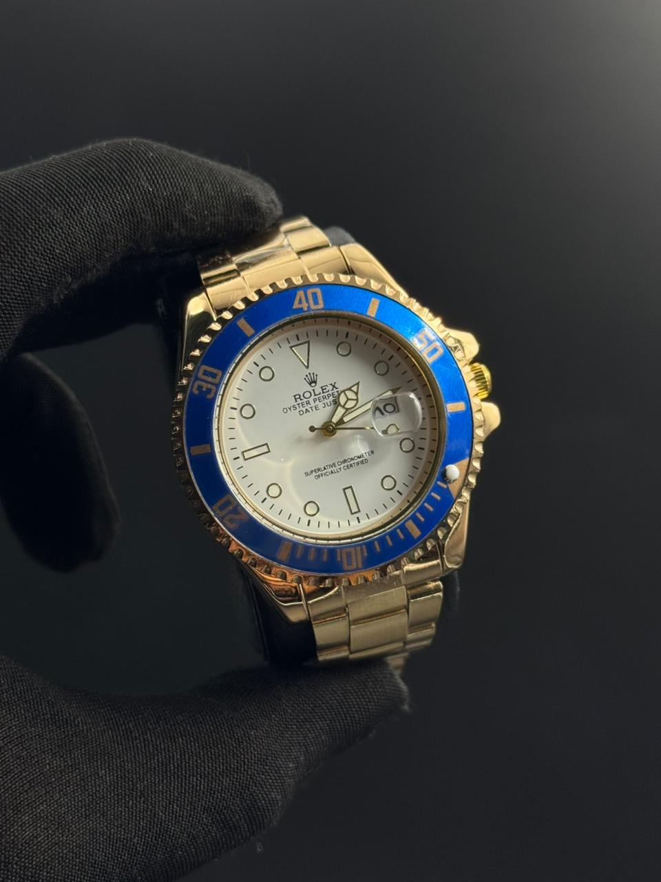 Rlx Plus New Dorado Tablero Blanco Bisel Azul