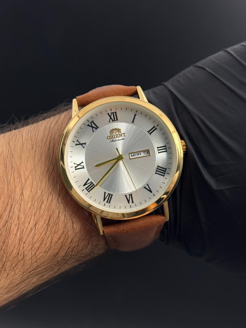 Ornt Clasico 420 Cuero Cafe Claro Tablero Plateado Dorado