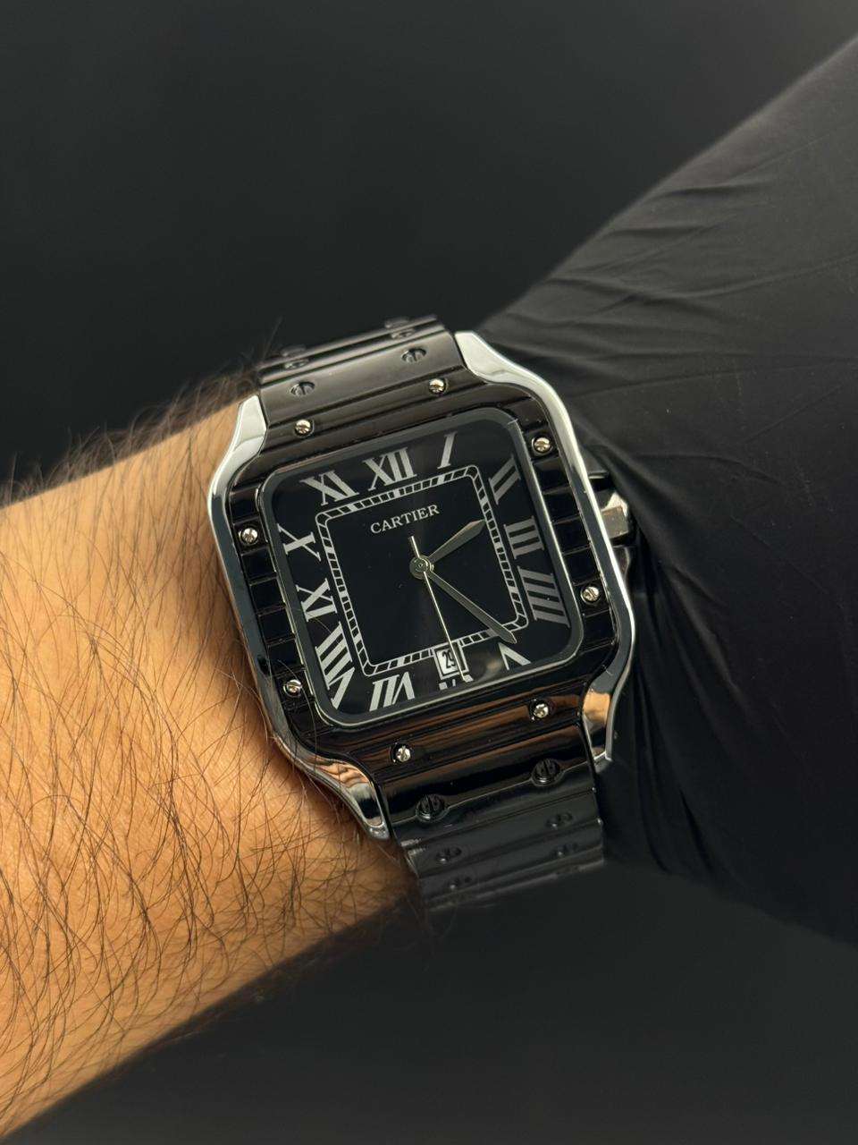 Crtr Santos Metalico Negro Tablero Negro Plateado