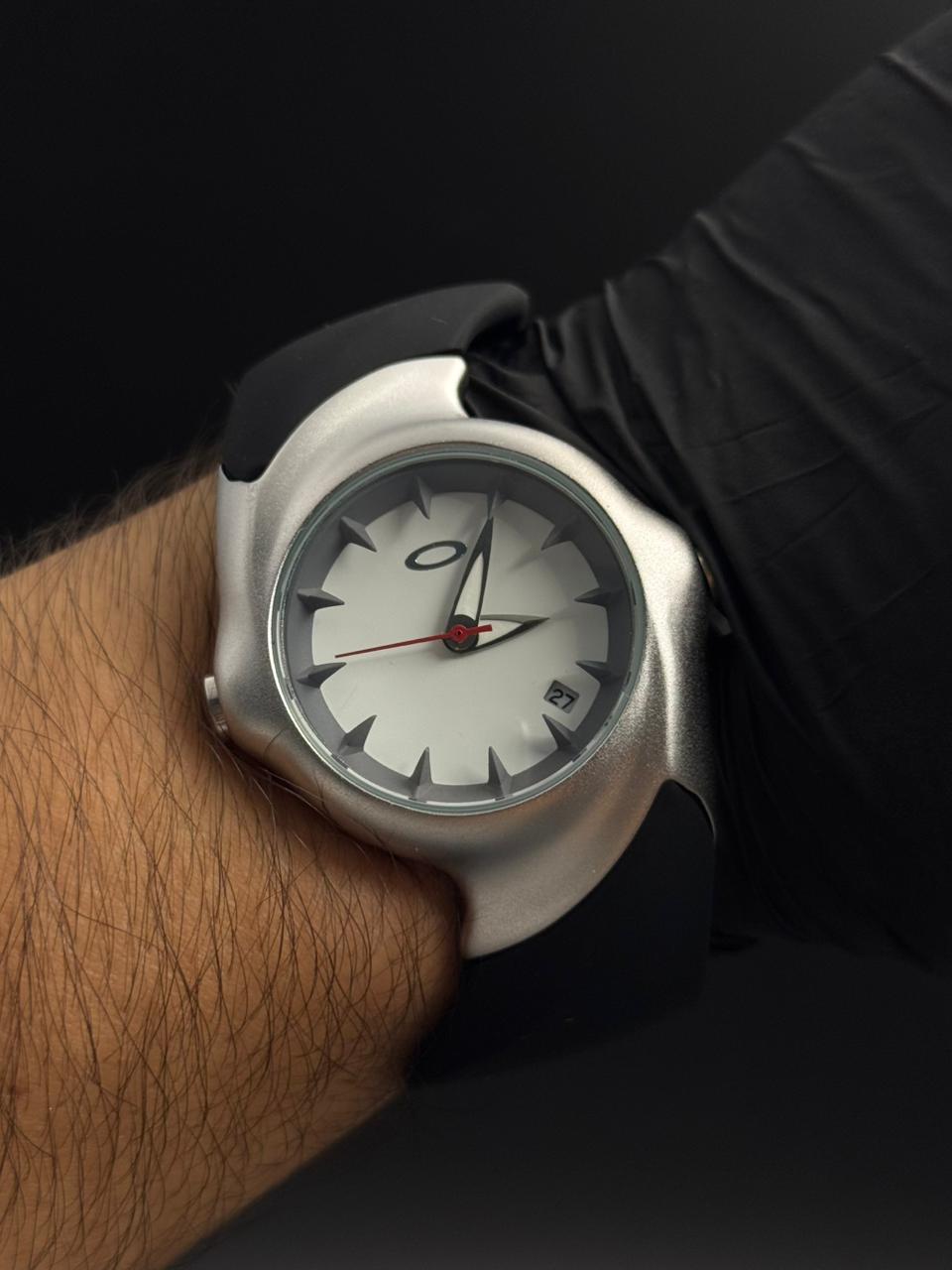 Okl Goma Negra Tablero  Blanco Plateado