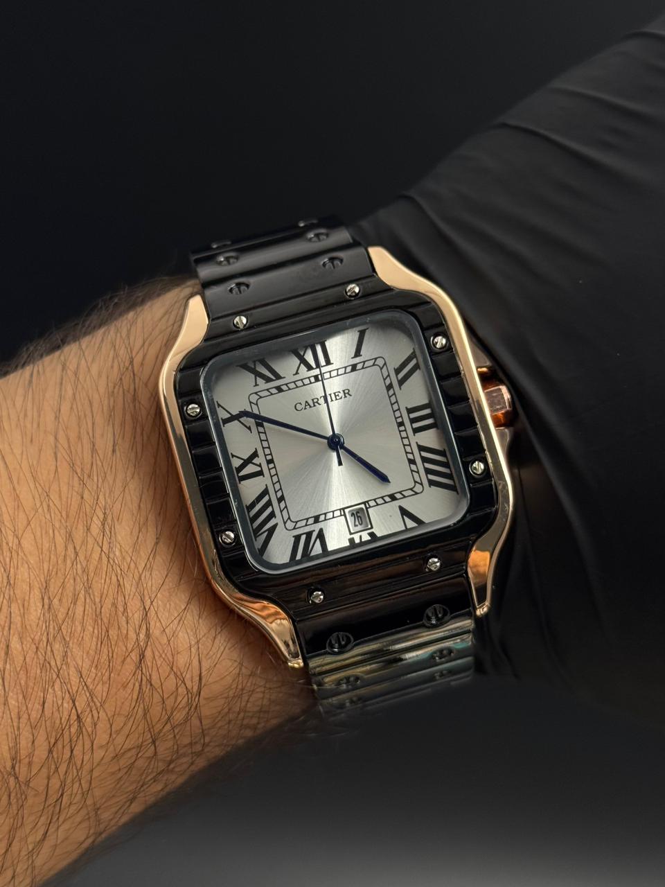 Crtr Santos Metalico Negro Tablero Plateado Oro Rosa