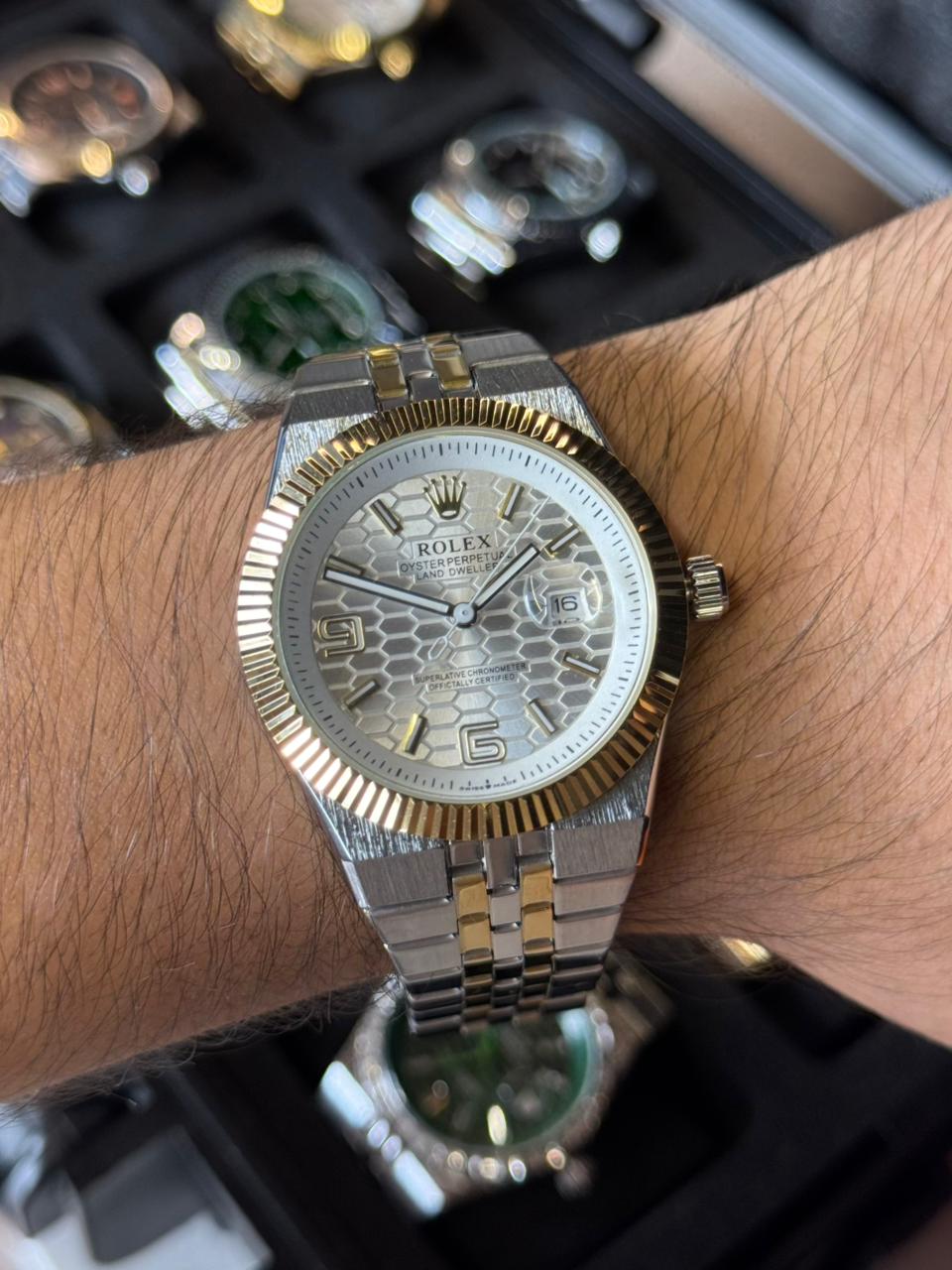 Rlx Lx Bicolor Dorado Tablero Plateado