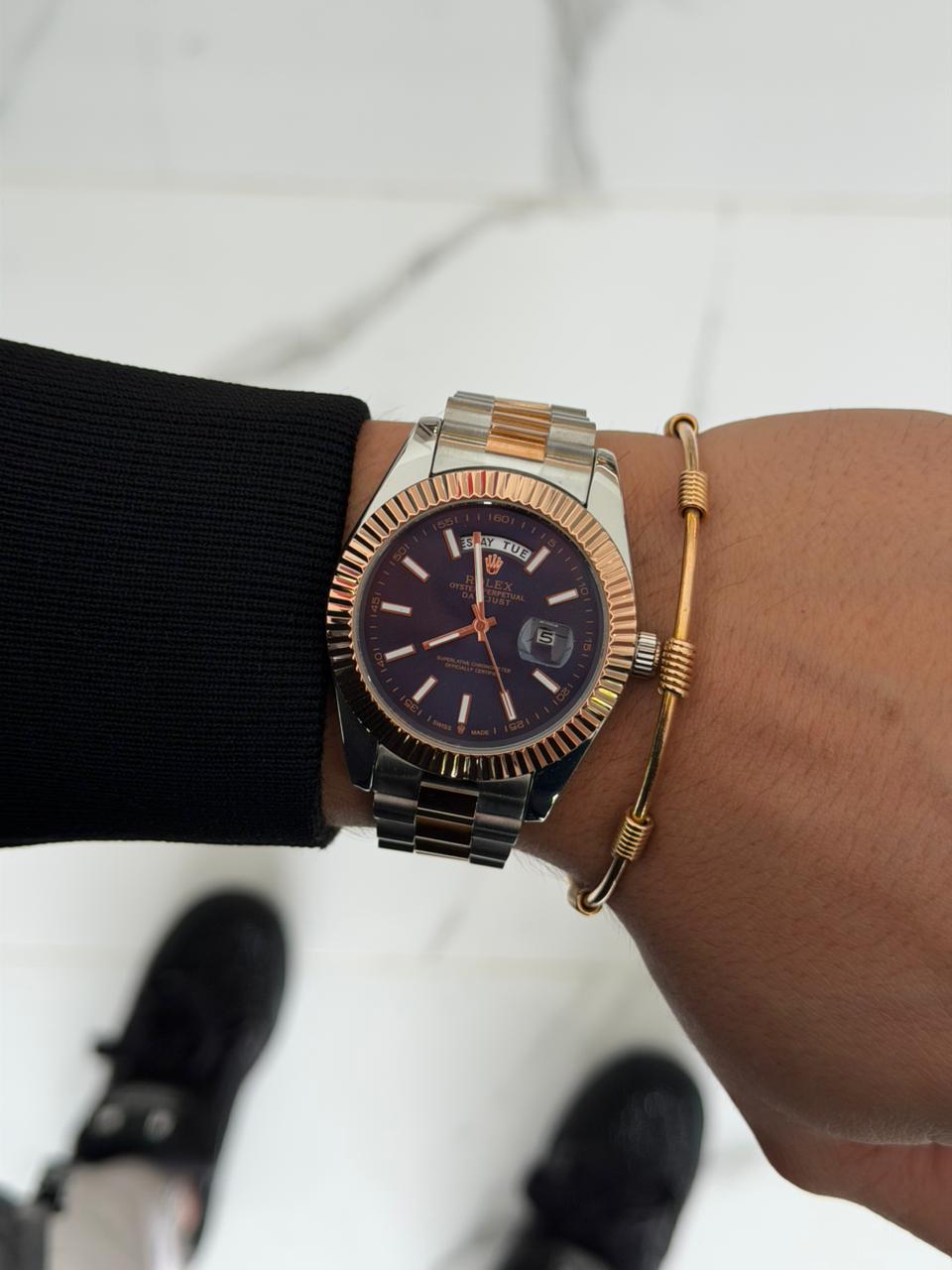 Rlx RSP Bicolor Oro Rosa Tablero Azul