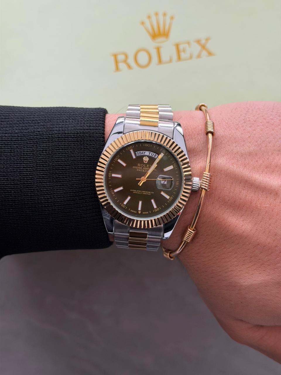 Rlx RSP Bicolor Dorado Tablero Cafe