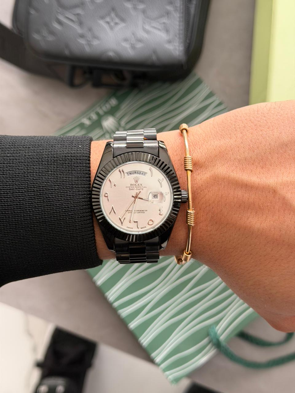 Rlx Arabe Negro Tablero Blanco