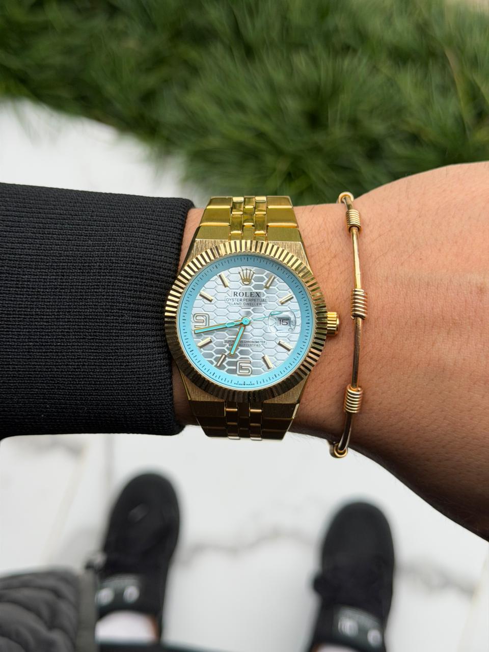 Rlx Lx Dorado Tablero Plateado Azul