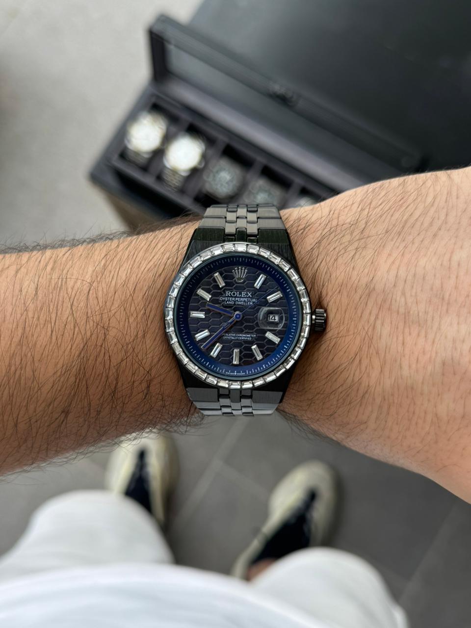 Rlx Diamons Sr Negro Tablero Morado