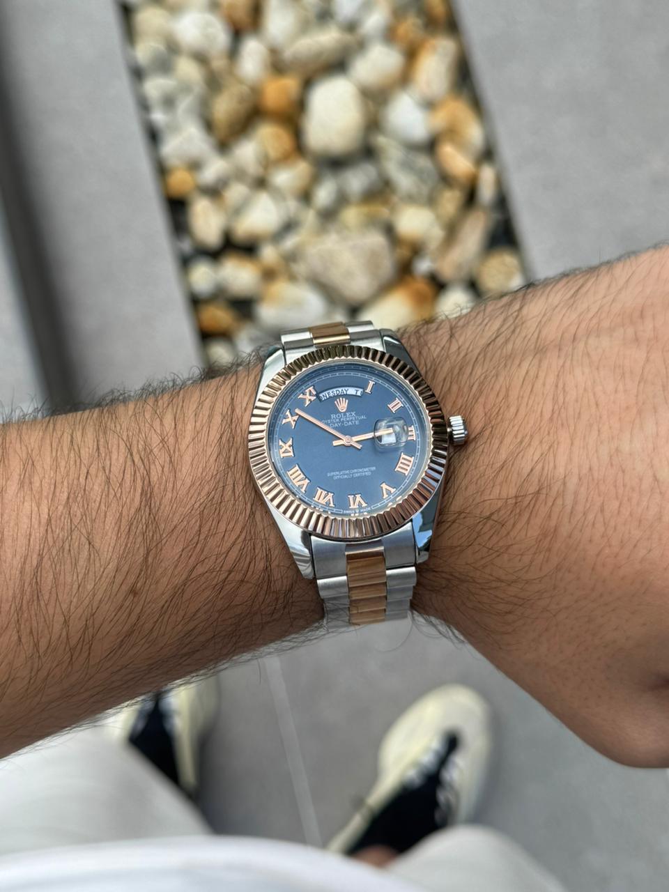 Rlx Roman Bicolor Oro Rosa Tablero Negro