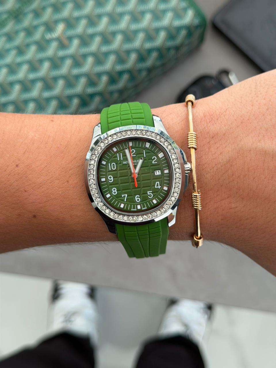 Ptk Circones Goma Verde Tablero Verde Plateado