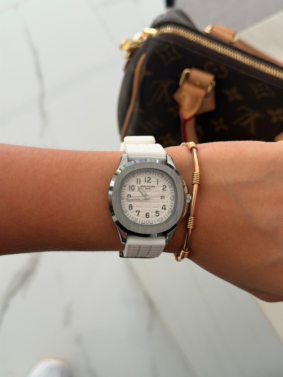 Ptk Mujer 2026 Goma Blanca Tablero Blanco Plateado