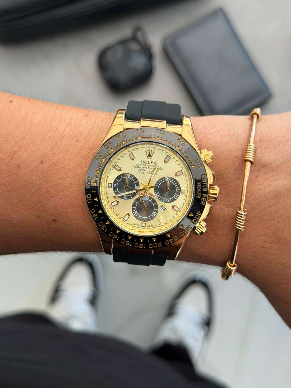 Rlx Day Goma Negra Tablero Dorado Negro