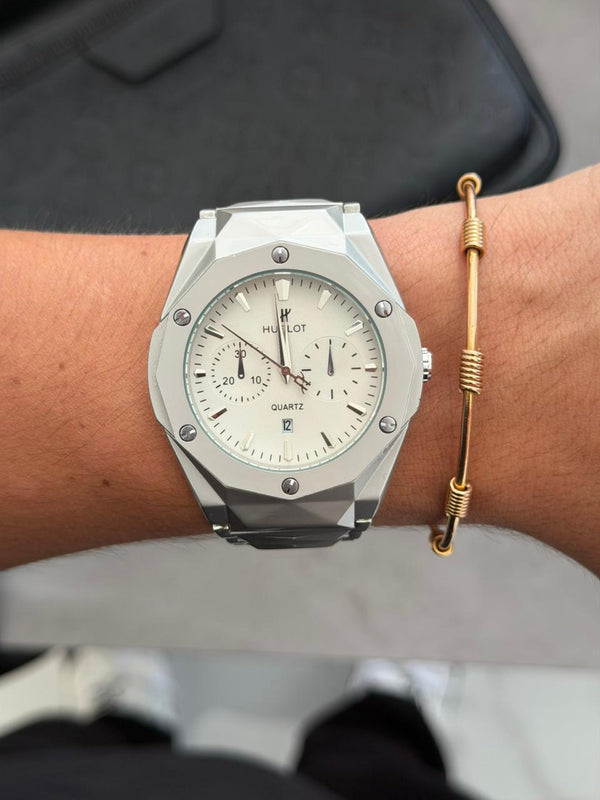 Hblt Resina Crono Gris Tablero Blanco