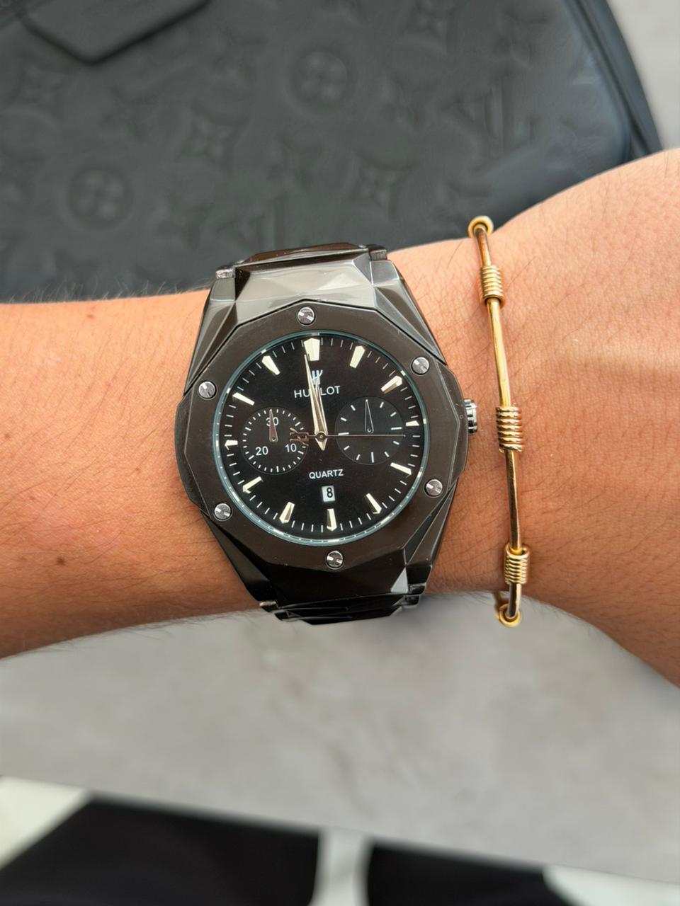 Hblt Resina Crono Negro Tablero Negro