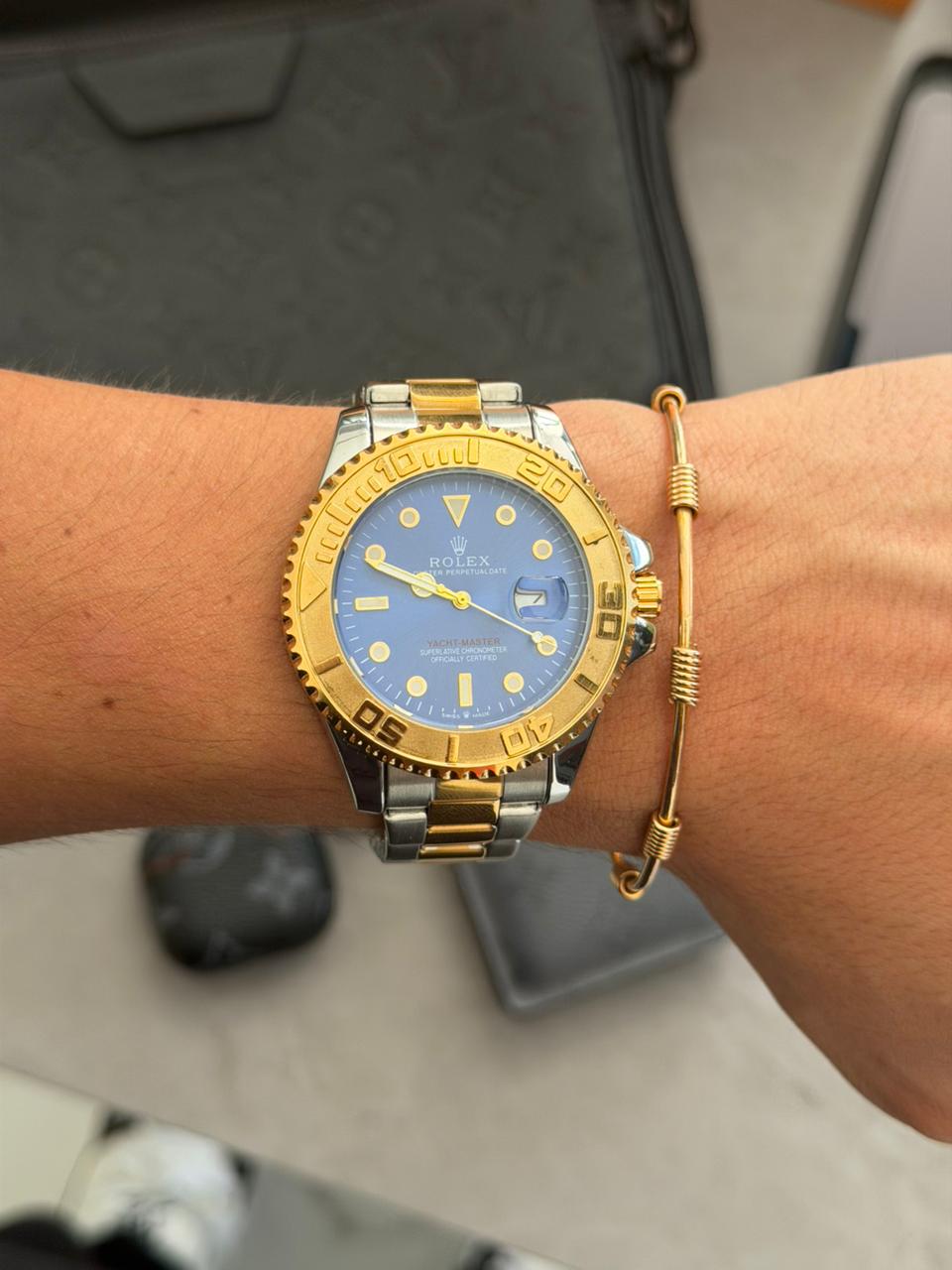 Rlx Master Bicolor Dorado Tablero Azul