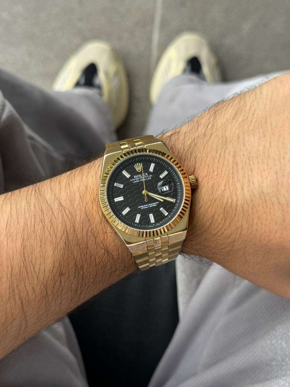 Rlx Oyster Luxe Dorado Tablero Negro