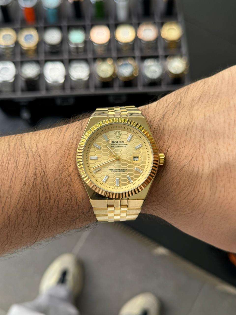 Rlx Oyster Luxe Dorado Tablero Dorado