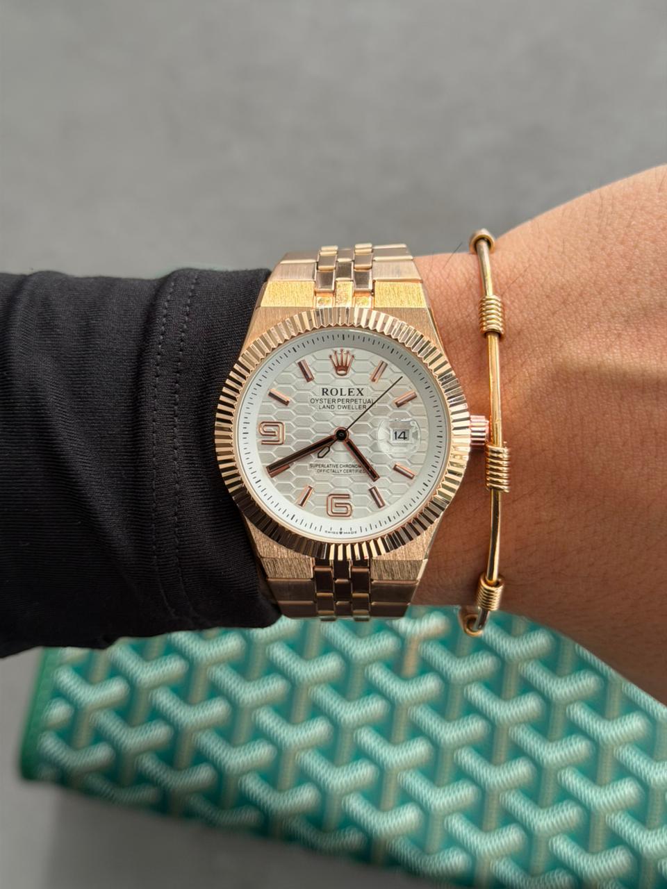 Rlx Luxe Oro Rosa Tablero Plateado