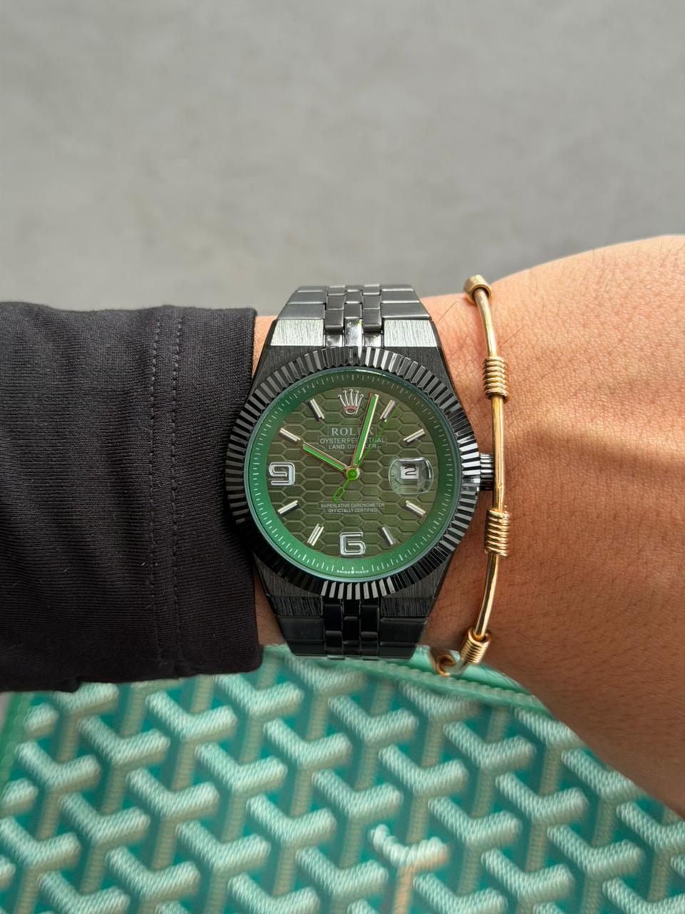 Rlx Luxe Negro Tablero Verde