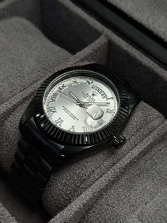 Rlx Roman Negro Tablero Plateado
