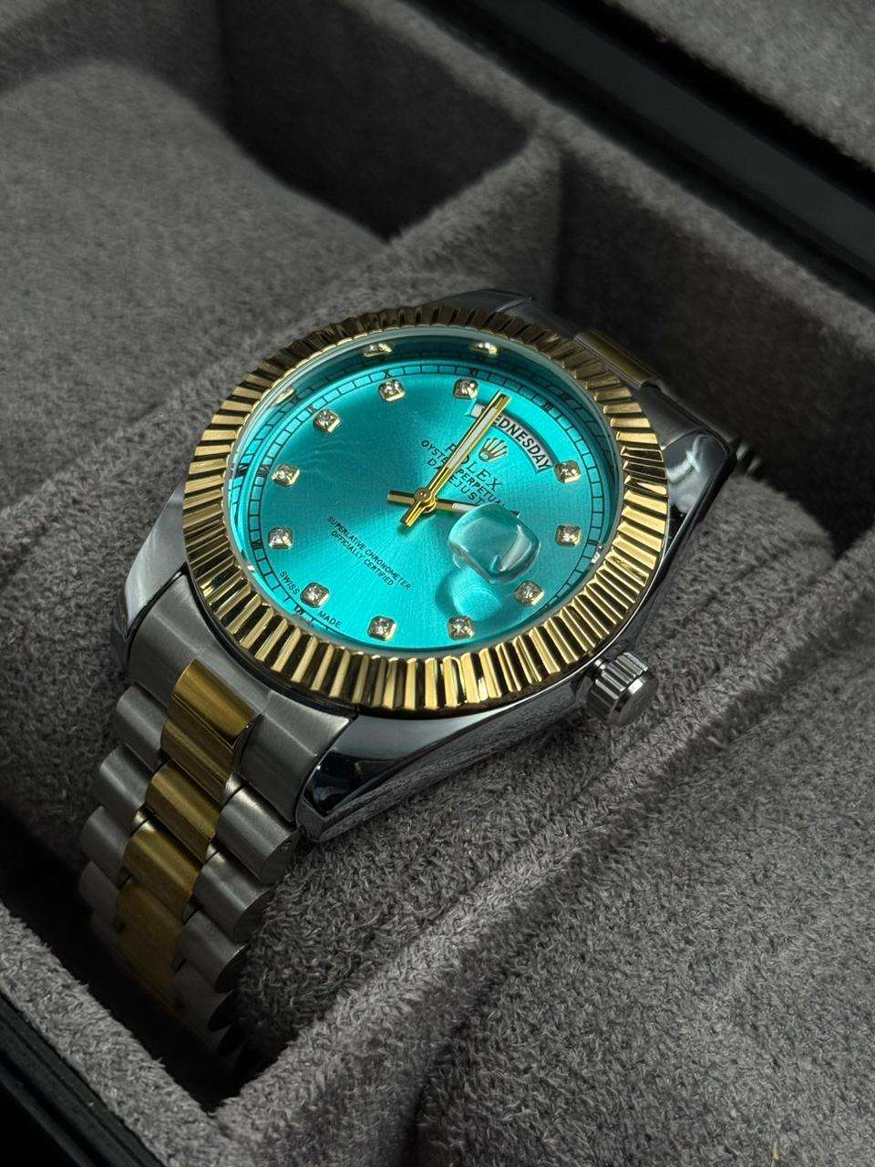 Rlx Diamond 2026 Bicolor Dorado Tablero Azul Claro