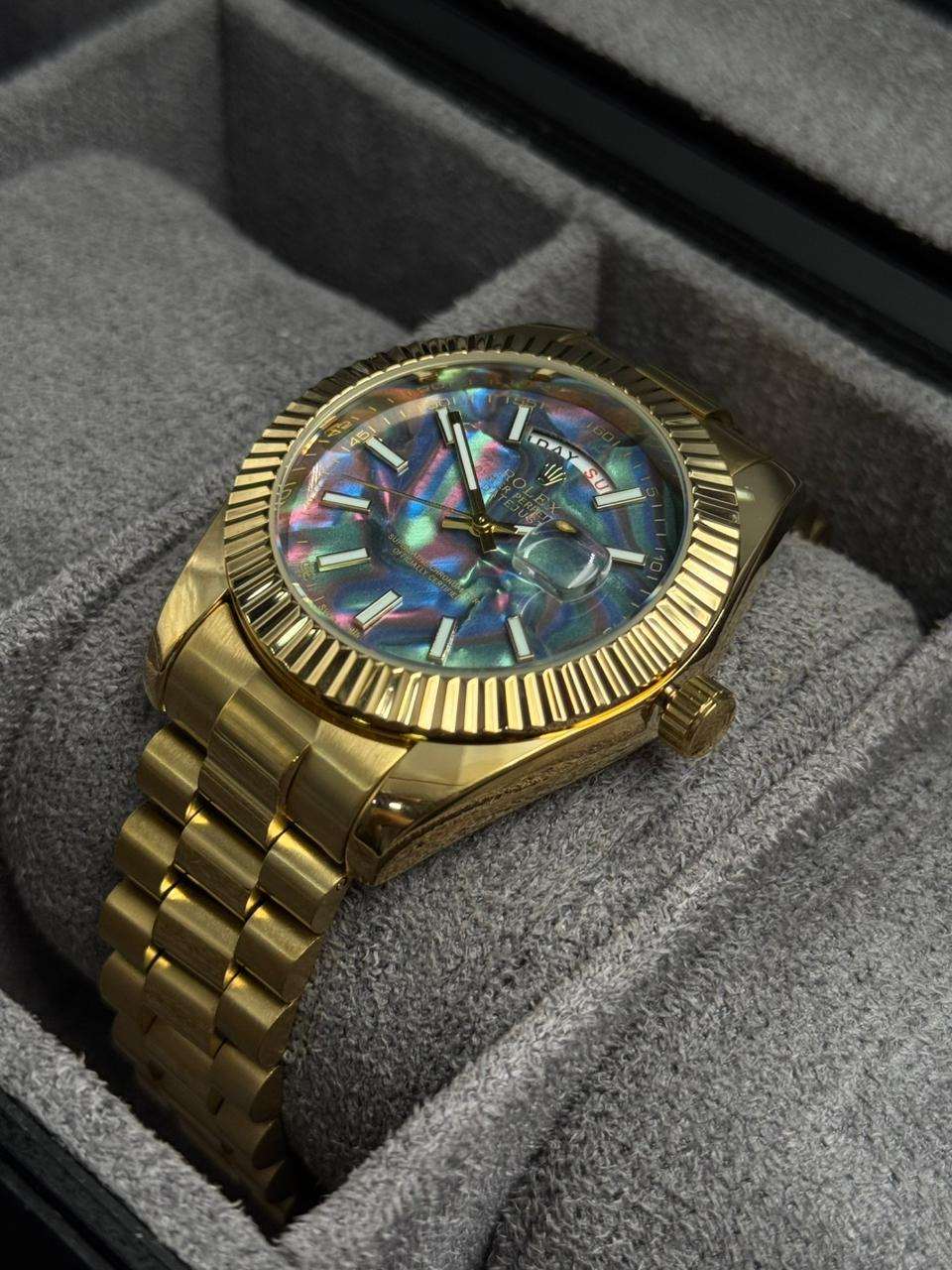 Rlx RSP Dorado Tablero Azul Tornasol