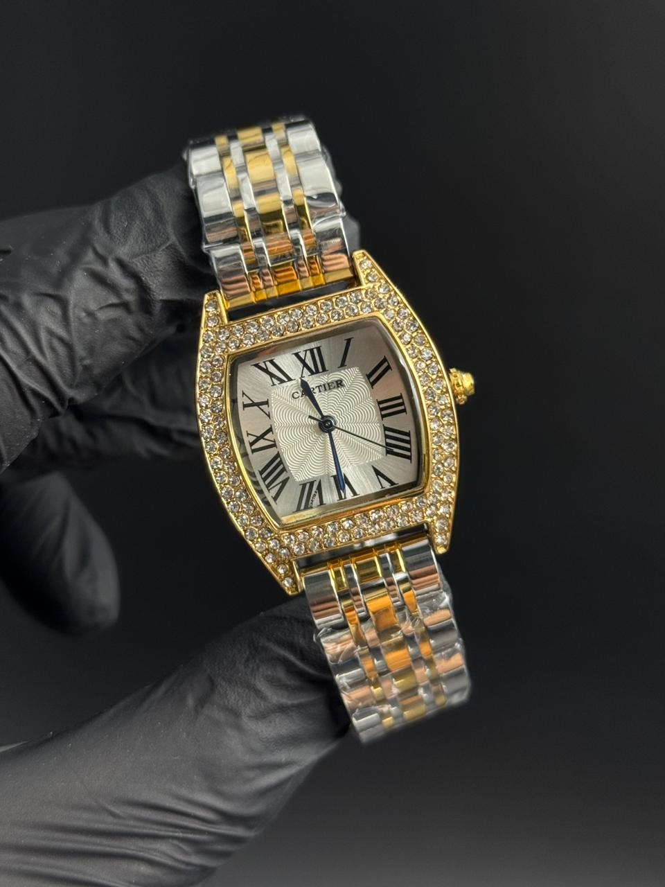 Crtr Roman Mujer Bicolor Dorado Tablero Plateado