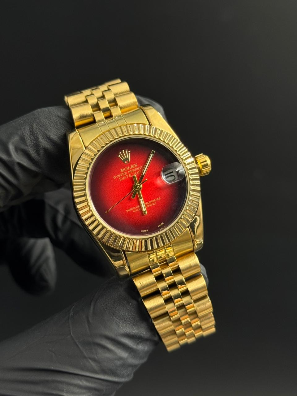 Rlx Day Mujer Dorado Tablero Rojo