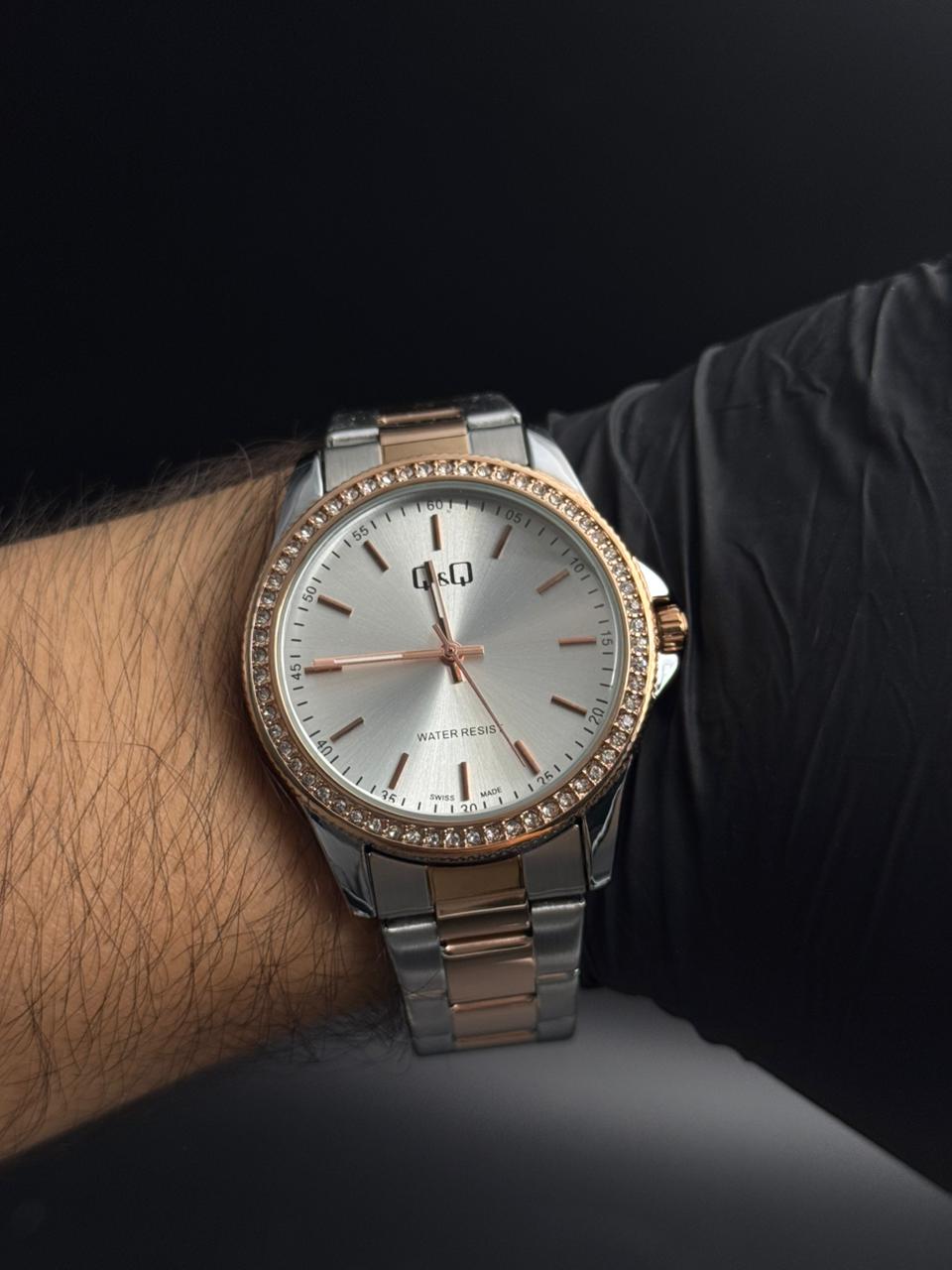 QYQ Plano Diaond Bicolor Oro Rosa Tablero Plateado