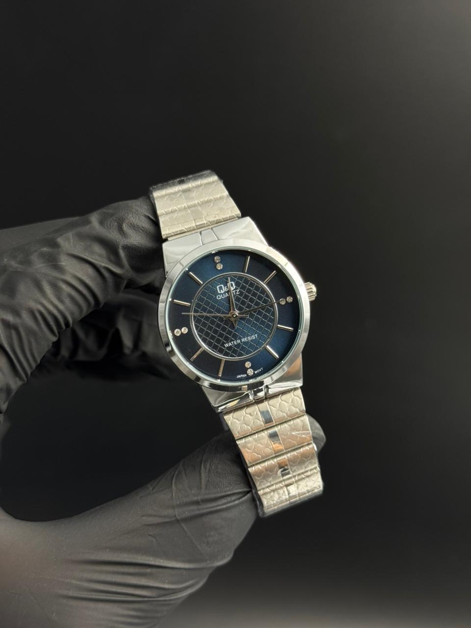 QYQ QT Mujer Plateado Tablero Azul