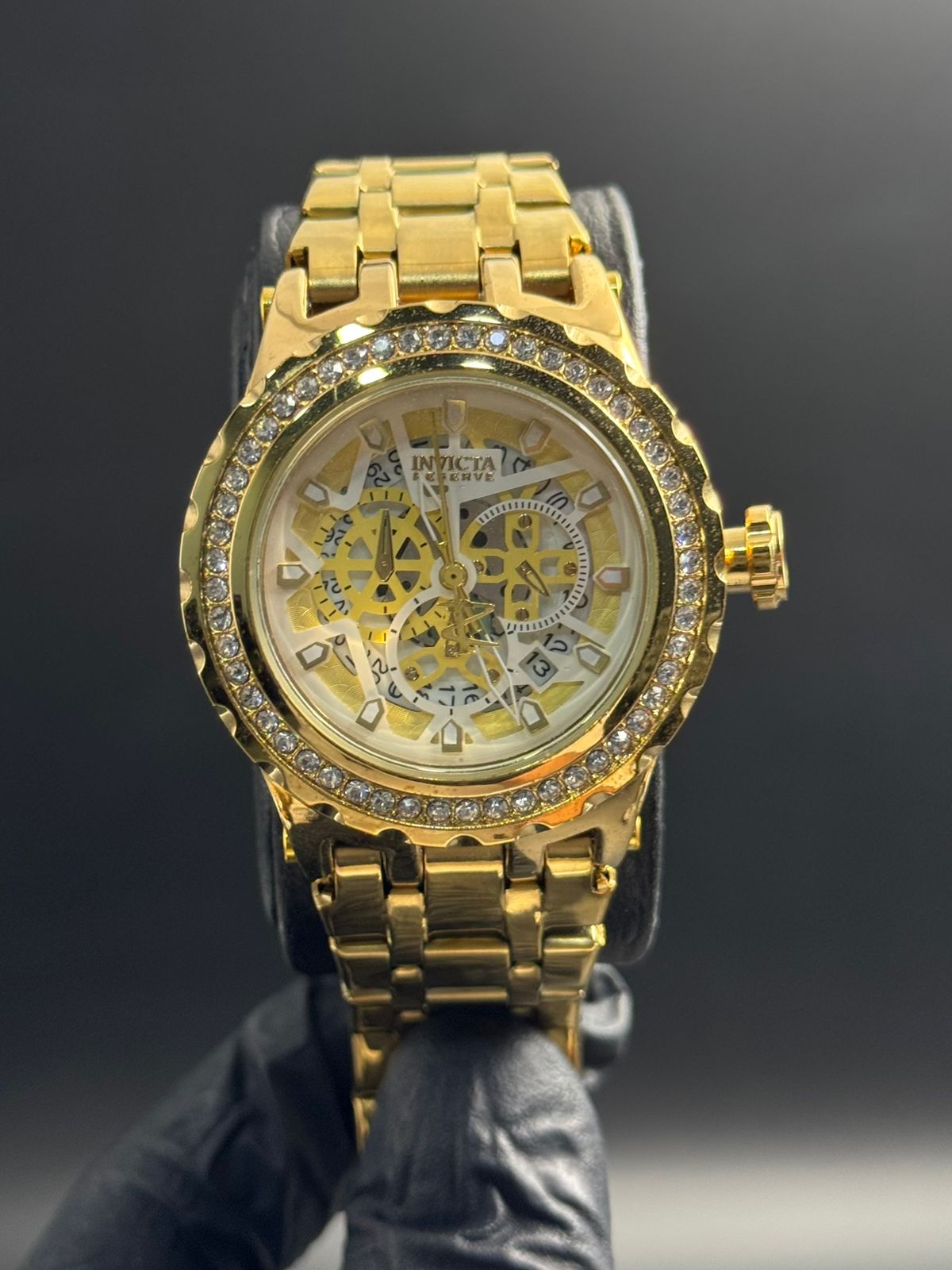 Invcta Mujer Dorado Tablero Dorado Blanco