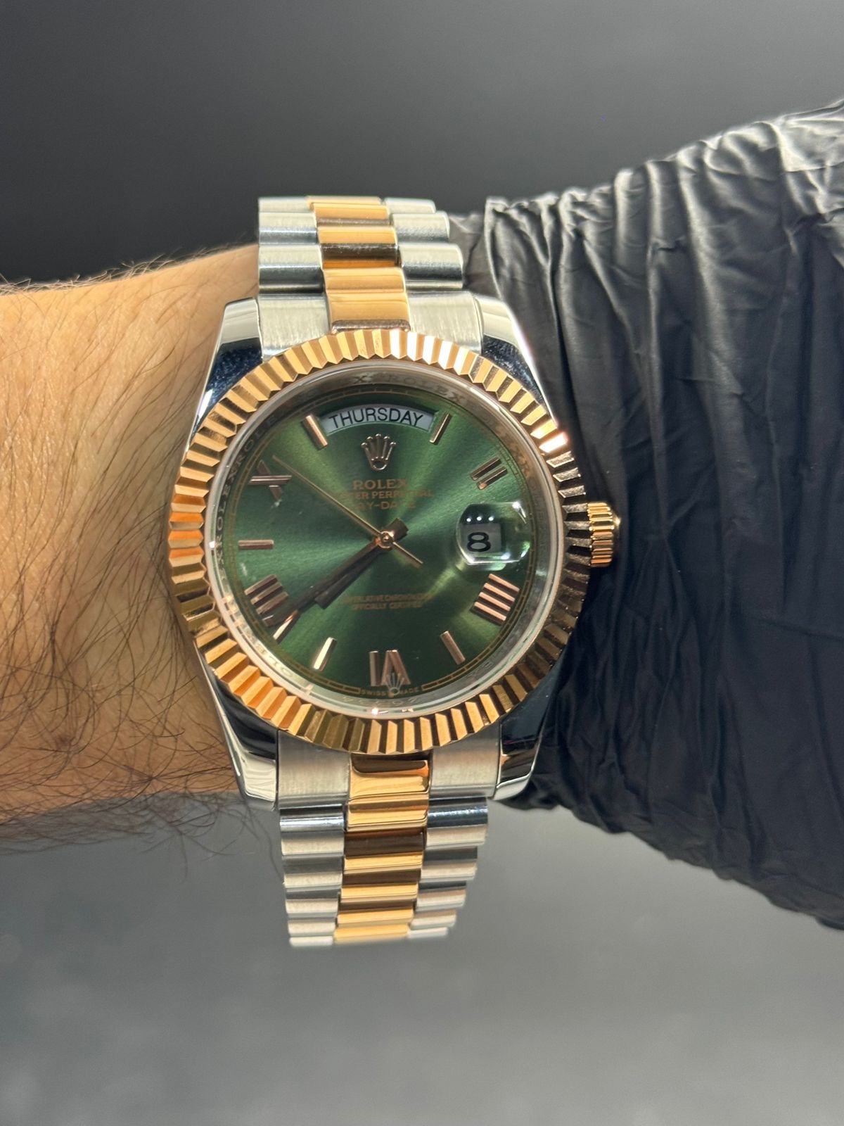 Rlx Luxury Bicolor Dorado Tablero Verde Oscuro