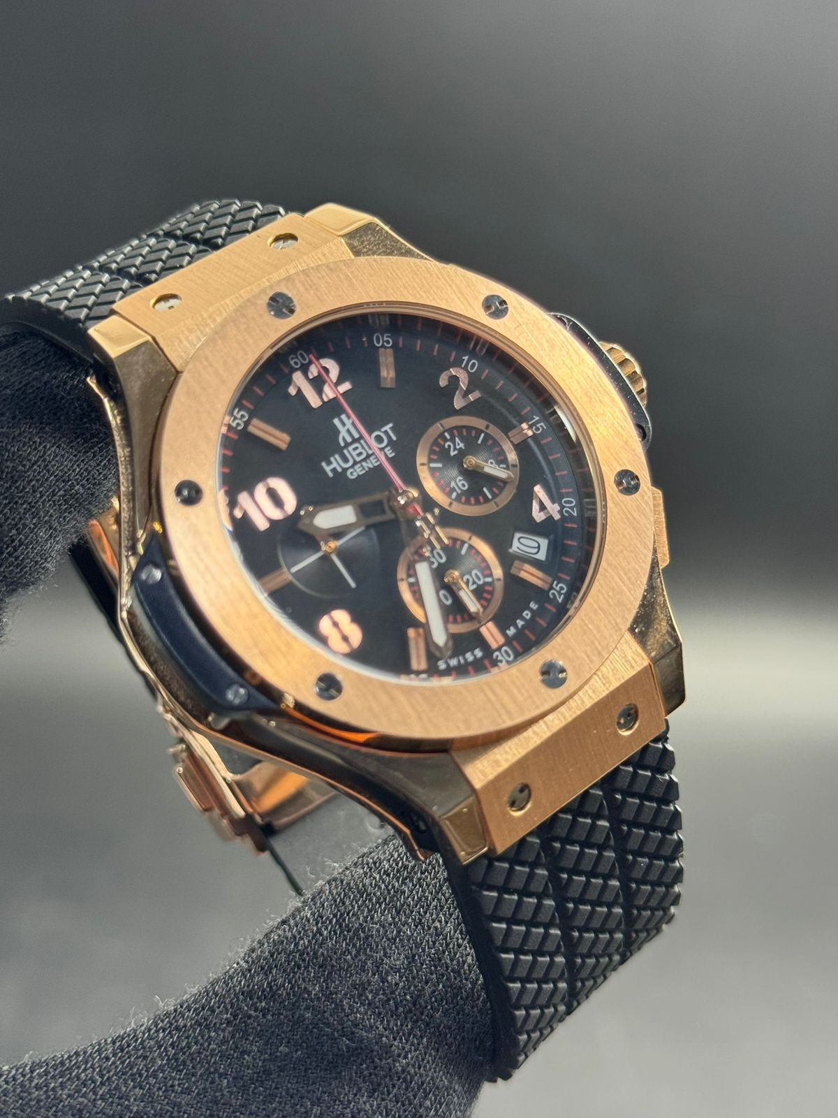 Hblt Luxury Goma Negra Tablero Negro Oro Rosa