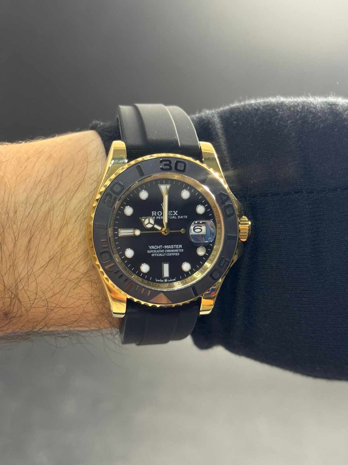 Rlx Luxury Goma Negra Tablero Negro Oro Rosa