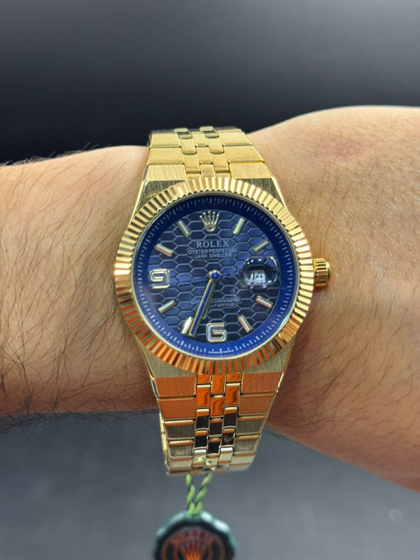 Rlx Lx Dorado Tablero Azul Oscuro