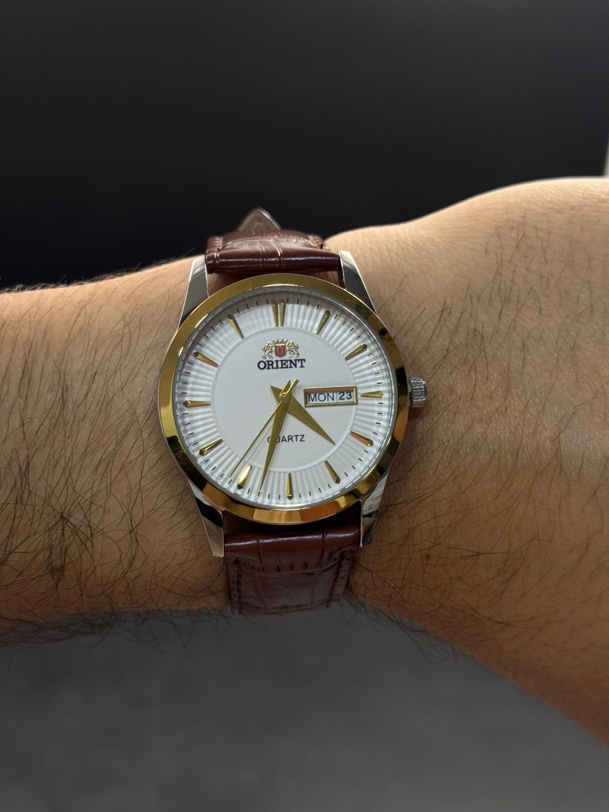 Ornt New Cuero Cafe Tablero Blanco Plateado Dorado