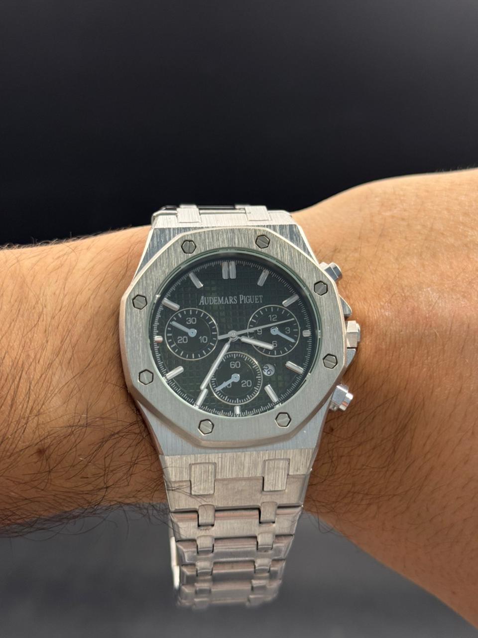 Admrs 2026 Crono Plateado Tablero Negro