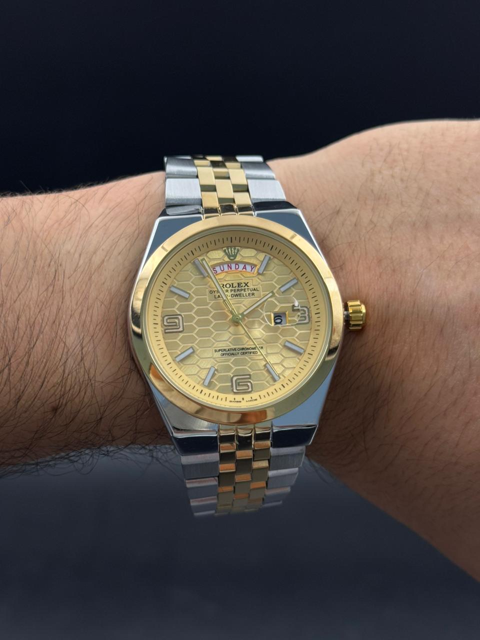 Rlx Lx Liso Bicolor Dorado Tablero Dorado